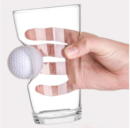 Golf Ball Beer Mug - Unique Glass Cup