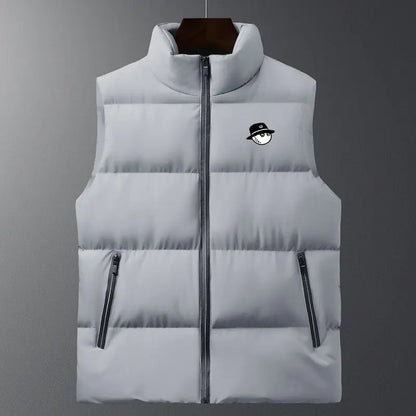 Men's Windproof Casual Golf Vest in Cotton & Polyester