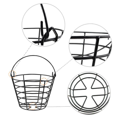 Golf Ball Basket with Frame Holds 50 Balls for Driving Range