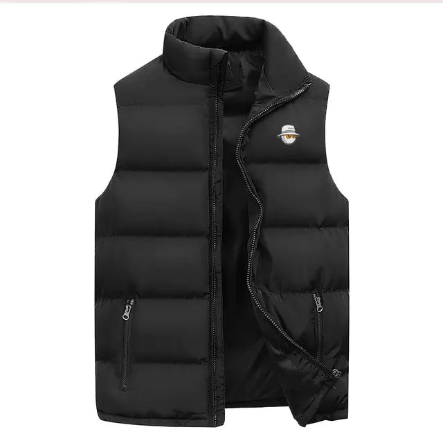 Men's Windproof Casual Golf Vest in Cotton & Polyester