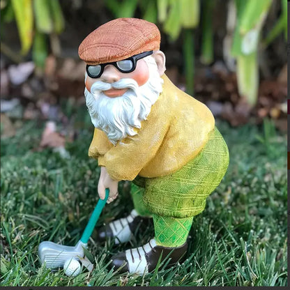 1pc Golf Gnome Garden Statue for Year-Round Decor